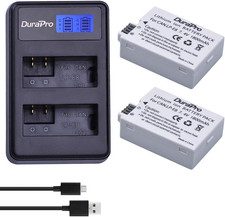 2Pcs LP-E8 Battery + LED USB