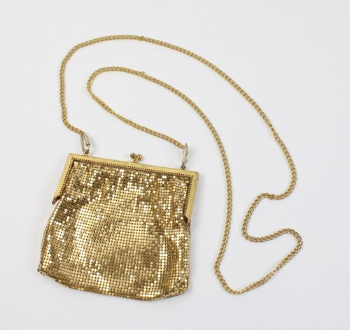Handbag gold tone metal - metal, slide