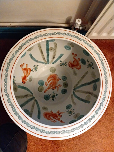 Large round glazed ceramic - ceramic, pot