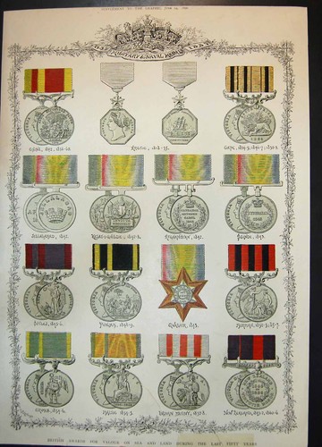 Antique old print military - old,