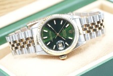 Gents Steel & Gold Rolex Datejust 36mm 16233 Custom Green Baton Dial