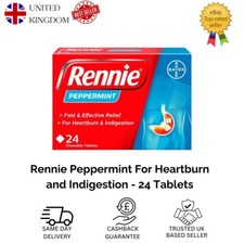 Rennie Peppermint For Heartburn and Indigestion - 24 Tablets UK