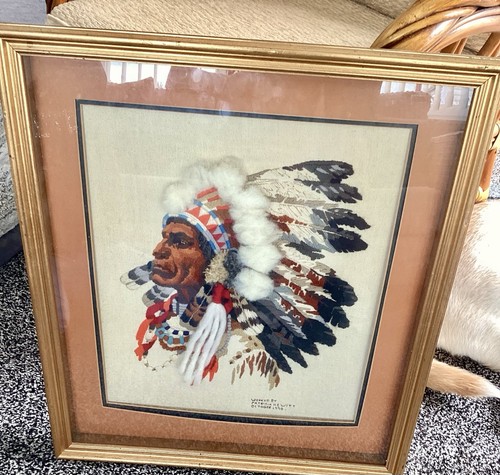Hand worked needlepoint - hand,