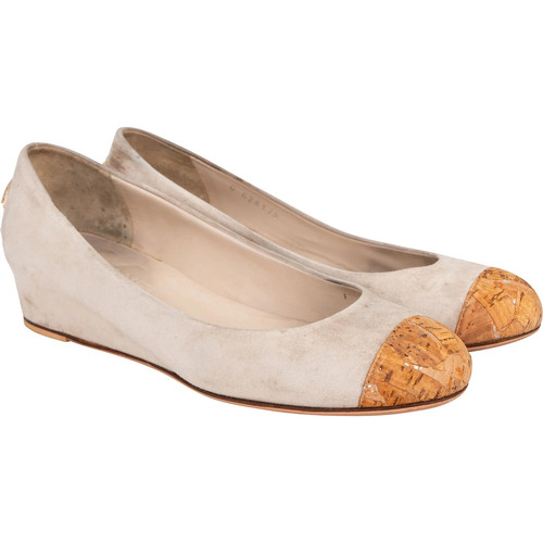 Chanel beige suede - chanel, cork