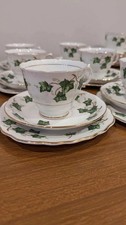 Colclough Ivy Leaf vintage tea set 45 pieces, no teapot.