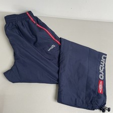 Vintage Umbro Tracksuit Bottoms Mens L Navy 00s 90s Track Pants