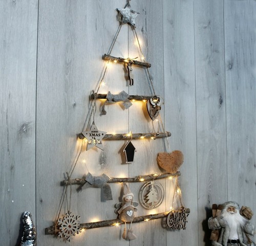 Christmas hanging wooden tree - christmas,