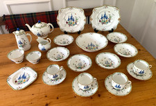 1930's Tuscan Plant Tea Set Cottage Garden Flowers for Litherland's of Liverpool