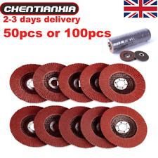 50Pcs Flap Grinding Sanding Discs Pads 115mm 4.5" 60 Grit Angle Grinder Wheel UK
