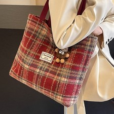 Classic Plaid Tote Bag with