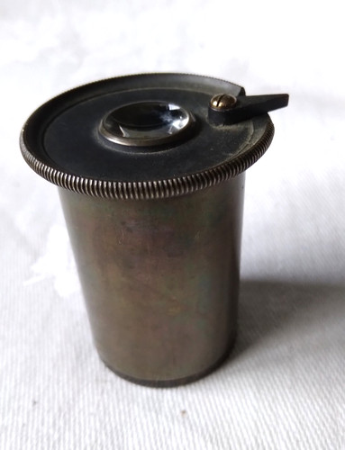 Vintage brass microscope - brass,