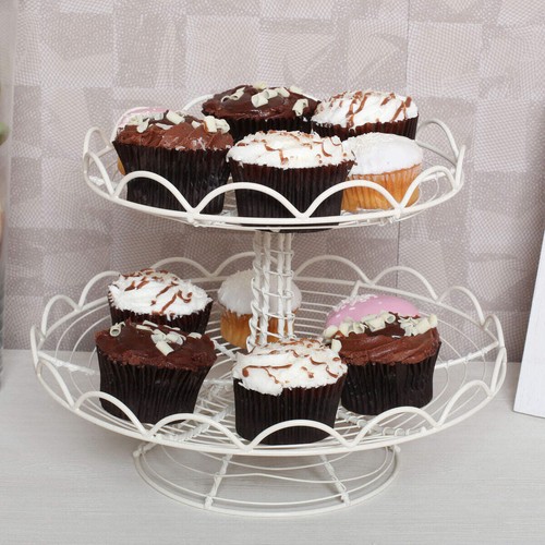 Tier cup cake stand cream - cake, |