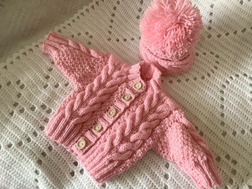 Rose pink handknitted - ,