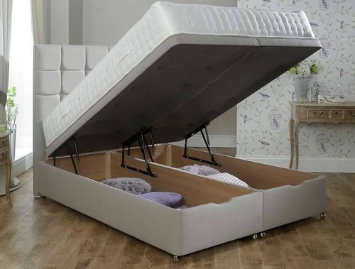 Ottoman bed plush velvet divan - ottoman,