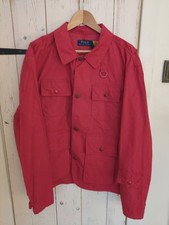 Polo Ralph Lauren Paxton Wading Jacket Utility Military Shacket Large Red BNWT