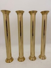 4 Solid Brass Table Legs with