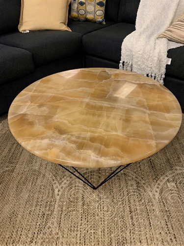 Honey onyx round center - honey,