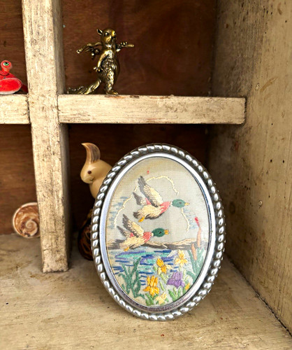 Vintage framed oval - vintage,