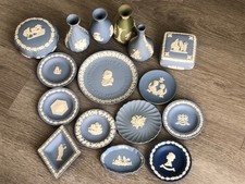 Job Lot Wedgwood Blue/White Jasperware and Primrose Green Pieces.