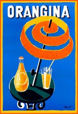 Orangina Orange Drink Pub Bar Restaurant Beach Retro Art  Poster Print