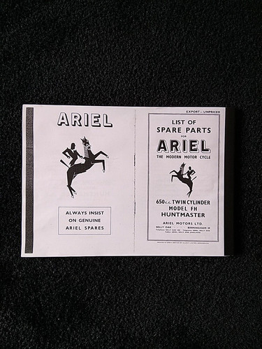 Ariel spare part - spare, numbers