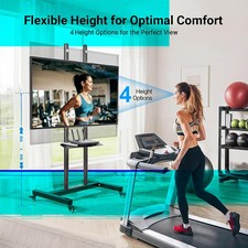 Extra Large Floor TV Stand TV Mount Adjustable Height Free Standing Home Office