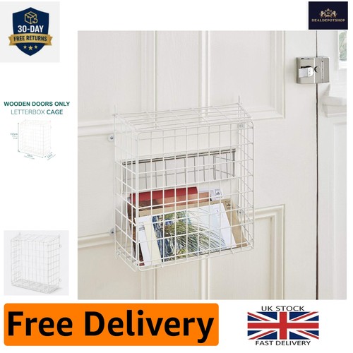 Stylish white letterbox - white, cage