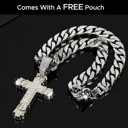 Cuban necklace iced diamond - cuban,