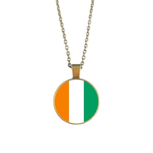 Ivory coast flag necklace - coast,