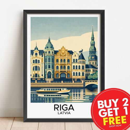 Riga latvia retro travel - latvia,