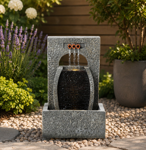 Solar water feature fountain - solar,