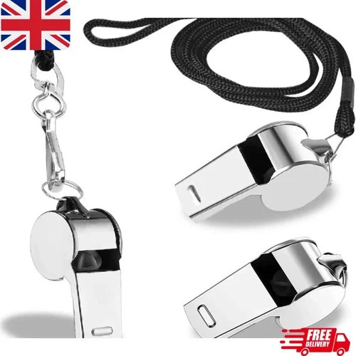 Metal referee whistle with key - metal,