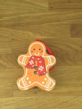 Cute metal hanging Christmas Gingerbread man tin decoration