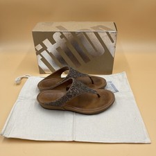 FitFlop Banda Crystal Rose Gold Women's Sandals B45-323 Boxed - UK 4 / EU 37