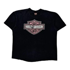 Motorcycles Harley Davidson Graphic T-Shirt - No Size Black Cotton