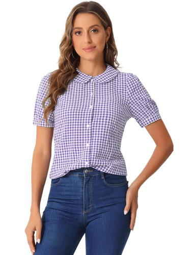 Allegra women plaid blouse - plaid,