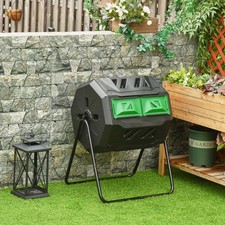 Garden compost bin 160l dual - bin,