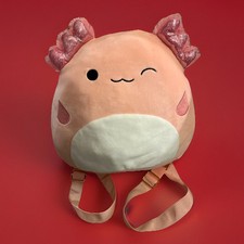 Squishmallows Archie The Axolotl Soft Plush Backpack Bag Rucksack festival