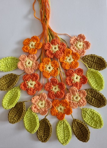 Crochet flower appliques - crochet,