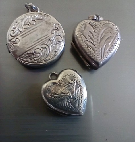 Solid silver photo locket - photo,