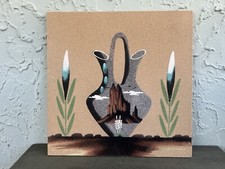 Vintage Sandpainted Signed