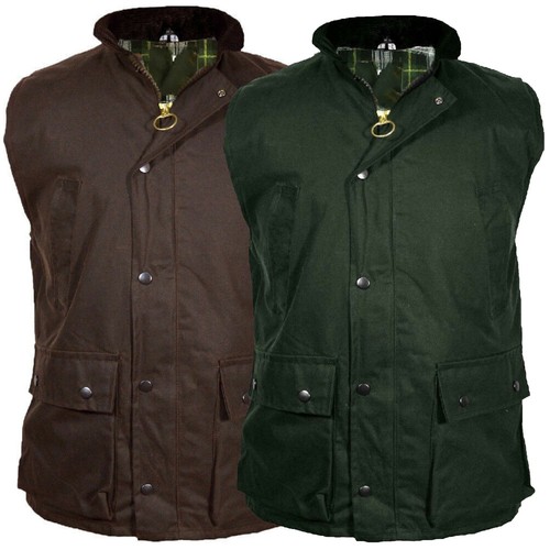Mens wax quilted bodywarmer - wax,