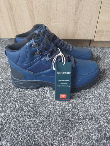 Navy waterproof walking - waterproof, boots