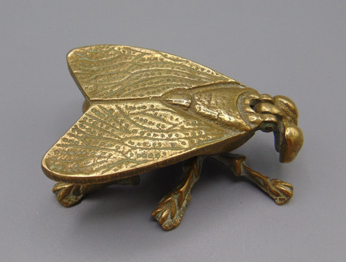 Vintage brass fly ashtray - vintage, /