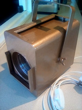 vintage Strand Electric patt 45 theatre spotlight fitted with domestic spotlamp