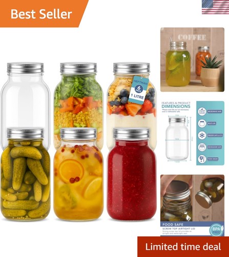 Glass mason jars - glass, lids