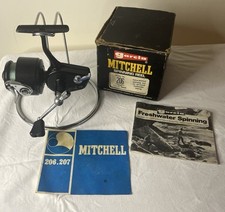 Mitchell 206 Fishing Reel. Original Box. Parts Leaflet. Spinning Reel Booklet.