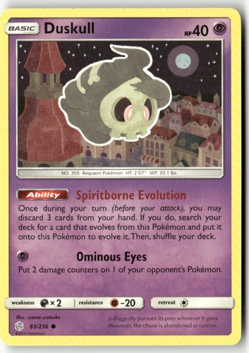 Duskull 236 common cosmic - 83/236,