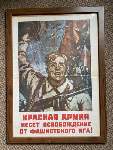 Ww2 framed vintage red army - framed,
