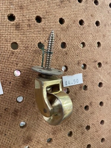 Brass screw castor - brass,